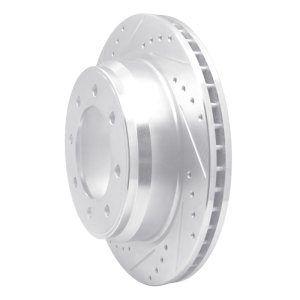 Nissan NV1500 Brake Rotor (1) - Rear Left - R1 Concepts - Drilled & Slotted - Silver - `12-`21